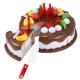 DIY 5.9inch Wooden Fruit Cutting Set Birthday Cake Toy Plastic