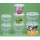 Stackable Plastic PP Food Storage Buckets With Lids And Handle