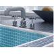 Glossy 6mm Swimming Pool Mosaic Tiles Ceramic Sky Blue White 300x300mm