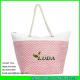 LUDA pink weave beach totes color block paper straw beach handbags