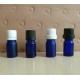 5ml Blue frosting essential oil glass bottles, blue glass vials with anti-theft caps