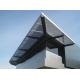 Energy Efficient Extruded Aluminum Sun Shade Louvers Mill Finish Tinted Glass