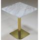 SS304 Square Marble Hotel Coffee Tables 750mm Height For Living Room