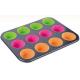 China Supplier heavy carbon steel bakeware 230C Heat-resistant baking tin with silicone cups muffin pan