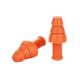 Comfortable 28dB SNR Silicone Earplugs in Striking Orange Color for Noise Reduction