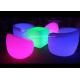 Outdoor Waterproof Single LED Light Sofa Furniture Set With Glow Cube Table