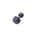 Black Gym Fitness Accessories , Crossfit Rubber Coated Hex Dumbbell