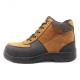 wheat nubuck leather with black rubber for work boots for man