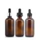 120ml Empty Amber Glass Bottles 4 Oz Boston Round Glass Bottles For Oil Products