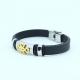 Factory Direct Stainless Steel High Quality Silicone Bracelet Bangle LBI76