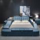 Multifunction Leather Bed Frame Queen Size Low Profile