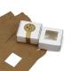 Square shaped soap packaging box with clear window