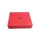 Red Magnetic Foldable Gift Boxes Hot Foil Black Logo For Clothes Packaging