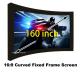 Amazing Picture Screen 160 Inch Curved Fixed Frame Projector Screens 16:9 Scale Support 3D