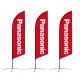 Red Flag Pole Advertising Banners Roadside Advertising Flags Custom Size