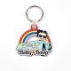 Custom Rubber Keychain Double Side Logo For Marketing Promotions Soft Pvc Keyrings
