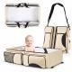 Newborns Diaper Bags Travel Bassinet , Messenger Changing Bag 3 In 1 Safe Buckles