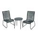 EN581 Garden Folding Table And Chairs Set Easy Carry With Powder Coated Frame