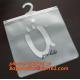 Custom printed PVC Hanger Bags Slider Zipper Bag With Plastic Hook For Underwear Tshirt Clothes,cloth hanger packaging b