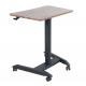 Movable Wood Grain Pneumatic Standing Desk Minimalist Classroom Book Table for Study