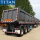 TITAN u shape HG60 steel black dump trailer hydraulic semi tipper trailer