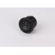 6A ABS Round Rocker Switch Kcd1 - 106  2 Pins Black 50MΩ Contact Resistance