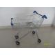100L Supermarket Shopping Cart , 4 Wheel Shopping Cart For Drug Stores