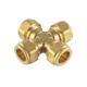 Air Fuel 1/8 NPT Straight Tap Connector 4 Way Cross Brass Female Pipe Fitting