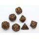 GST Gold Plated Mini Polyhedral Dice Portable Exquisite Carving