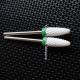 Flame Shape Green color 3/32 Shank Ceramic Nail Polishing bur for Art Manicure
