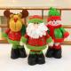 45cm Green Hat Red Scarf Animated Plush Christmas Toys Cute Soft Snow Man