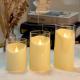Gifts Clear Plexiglass LED Glass Candles With Remote Control And Flickering Flame