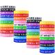 Custom Motivational Silicone Rubber Wristbands 10 Pieces Packed in OPP Bag - SGS Certified