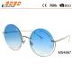 Sunglasses with metal roung frame, new fashionable designer style, UV 400 Protection Lens