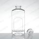 Rectangular Glass Wine Bottle with Aluminum Glass Lid Clear and Acceptable Customer's Logo