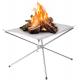 Tabletop Bio Fire Pit Collapsing Steel Mesh Fireplace for Camping Backyard and Garden
