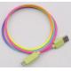 Rainbow Wire Braided USB 3.1 To Type C Cable Data Transfer 0.5m 1m Length