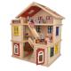 Kids DIY 55.5cm Garage Mini Dollhouse Furniture Wooden Miniature Dollhouse