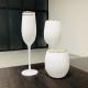 ZT-G004 new wedding tableware favors white colored water wine champagne glass set