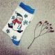 Vivid christmas snowman patterned design eco-friendly cotton wearing hosiery for women