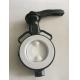 Wafer  Style  Lining   PTFE Lined Butterfly Valve Fluorine Handle Carbon Steel / Stainless Steel