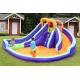 25m Small Land Inflatable Water Park With Swimming Pool Slide