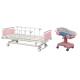 Steel Frame Child Hospital Bed , Adjustable Folding Hospital Beds With Wheels