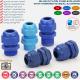 Blue Plastic M20 Cable Gland, IP68 Waterproof Adjustable 6-12mm Cord Gland Cable