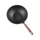 Cast Iron 2.5kg Non Stick Stir Fry Wok Uncoated Frying Pan 32cm Skidproof