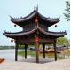 3.2m Chinese Style Pavilion Handmade Grey Wooden Gazebo Structure