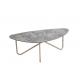 Tempered Glass Artistic Coffee Furniture Tables In Various Colors 800*600*450mm