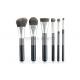 Glossy Black Vegan Free Synthetic Makeup Brushes Duo Tone Bristles