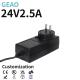 Black 24V 2.5A Interchangeable Power Adapter Universal Versatile
