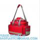 Red First Responder Bag Trauma Backpack, Medical Emergency Kits Storage Jump Bag Pack for EMT, EMS, Police